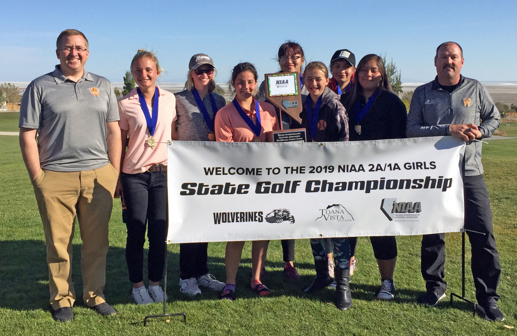 Wells Girls Golf Team — 2019 Division 2A state champions